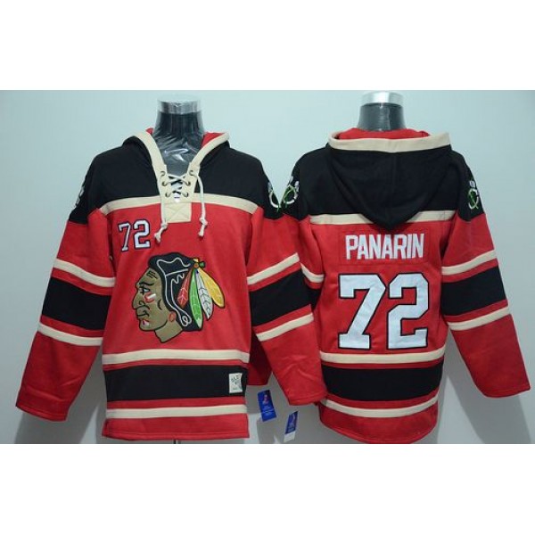 Blackhawks #72 Artemi Panarin Red Sawyer Hooded Sweatshirt Stitched Jersey