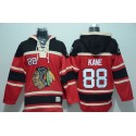 Blackhawks #88 Patrick Kane Red Sawyer Hooded Sweatshirt Stitched Jersey