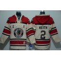 Blackhawks #2 Duncan Keith Cream Sawyer Hooded Sweatshirt Stitched Jersey