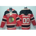 Blackhawks #00 Clark Griswold Red Sawyer Hooded Sweatshirt Stitched Jersey