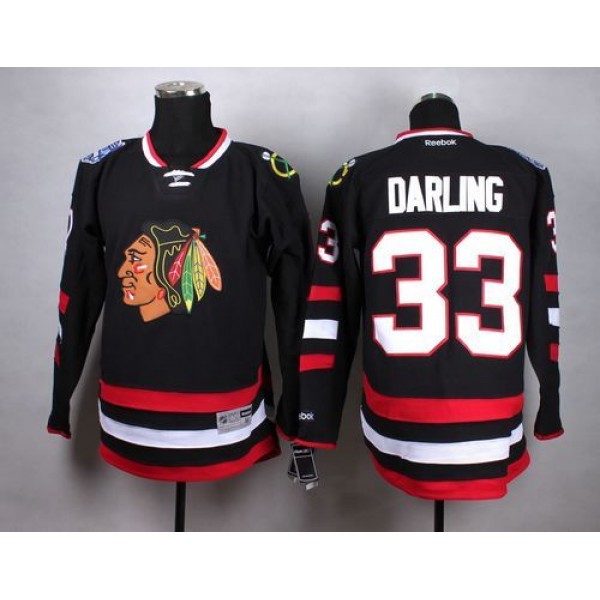 Blackhawks #33 Scott Darling Black Stitched Jersey