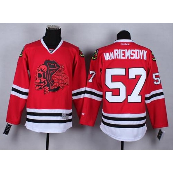 Blackhawks #57 Trevor Van Riemsdyk Red(Red Skull) Stitched Jersey