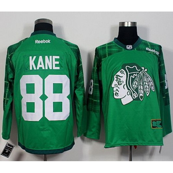 Blackhawks #88 Patrick Kane Green St. Patrick's Day New Stitched Jersey