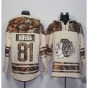 Blackhawks #81 Marian Hossa Cream Camo Stitched Jersey