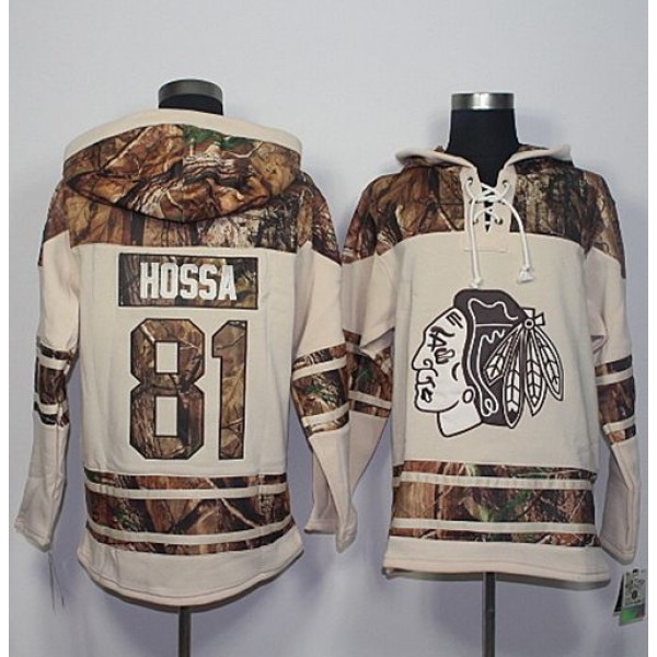 Blackhawks #81 Marian Hossa Cream Camo Stitched Jersey