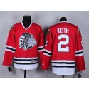 Blackhawks #2 Duncan Keith Red(White Skull) Stitched Jersey