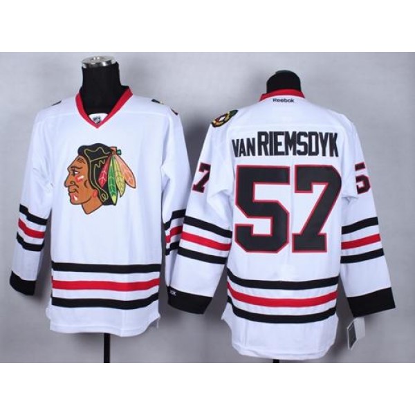 Blackhawks #57 Trevor Van Riemsdyk Whte Stitched Jersey