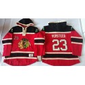 Blackhawks #23 Kris Versteeg Red Sawyer Hooded Sweatshirt Stitched Jersey