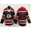Blackhawks #00 Clark Griswold Black Sawyer Hooded Sweatshirt Stitched Jersey