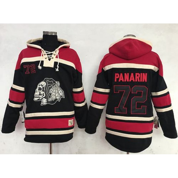 Blackhawks #72 Artemi Panarin Black Sawyer Hooded Sweatshirt Stitched Jersey
