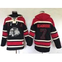 Blackhawks #7 Brent Seabrook Black Sawyer Hooded Sweatshirt Stitched Jersey