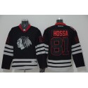 Blackhawks #81 Marian Hossa Black Ice Stitched Jersey