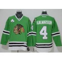 Blackhawks #4 Nikals Hjalmarsson Green Stitched Jersey