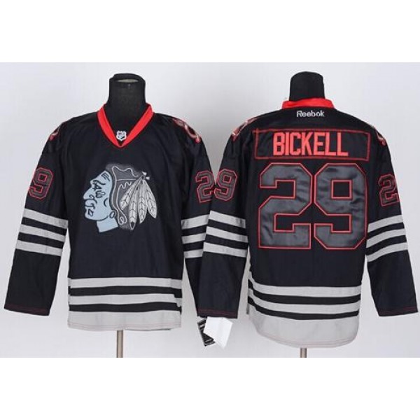 Blackhawks #29 Bryan Bickell Black Ice Stitched Jersey