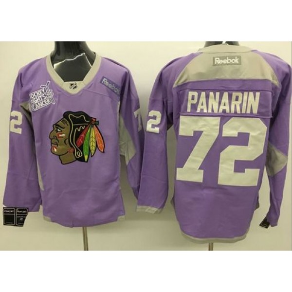 Blackhawks #72 Artemi Panarin Purple Practice Stitched Jersey