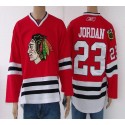 Blackhawks #23 Jordan Red Stitched Jersey