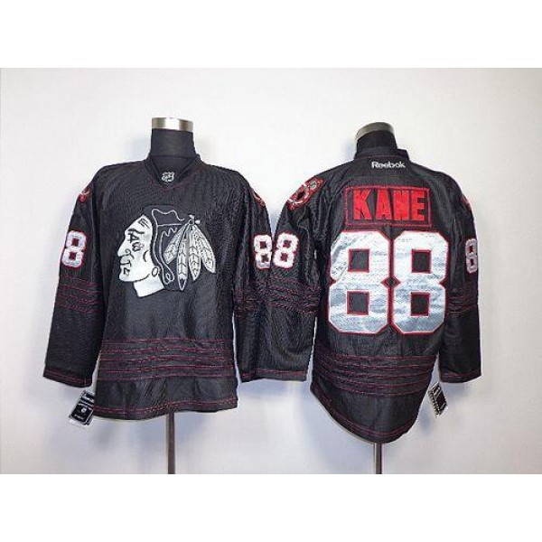 Blackhawks #88 Patrick Kane Black Accelerator Stitched Jersey