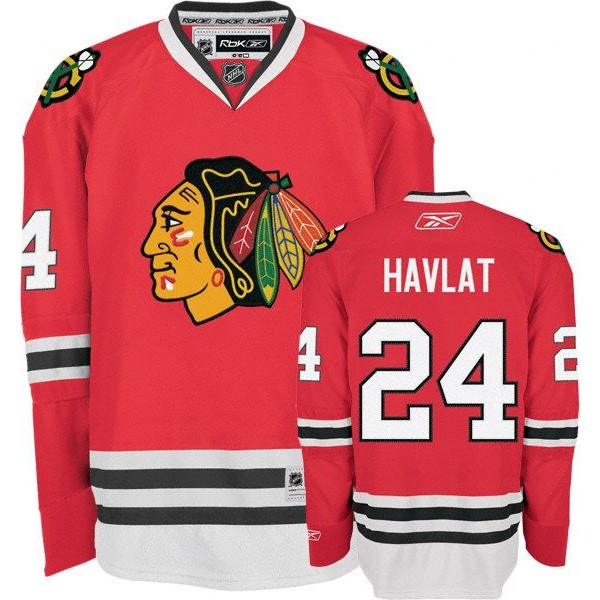Blackhawks #24 Martin Havlat Stitched Red Jersey