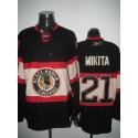 Blackhawks #21 Stan Mikita Stitched Black New Third Jersey