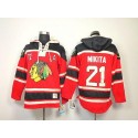 Blackhawks #21 Stan Mikita Red Sawyer Hooded Sweatshirt Stitched Jersey