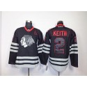 Blackhawks #2 Duncan Keith Black Accelerator Stitched Jersey