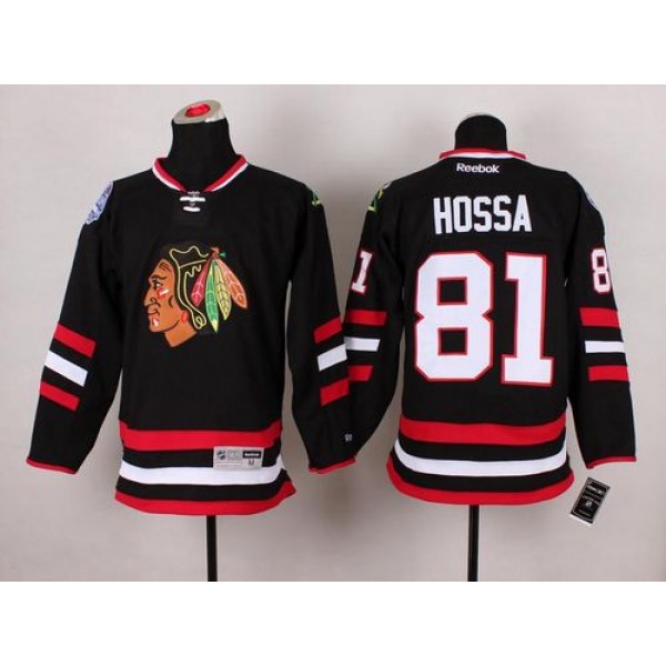 Blackhawks #81 Marian Hossa Black 2014 Stadium Series Stitched Jersey