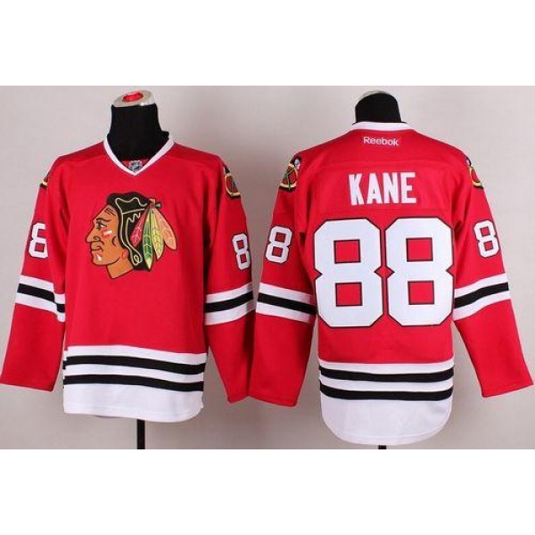 Blackhawks #88 Patrick Kane Stitched Red Jersey