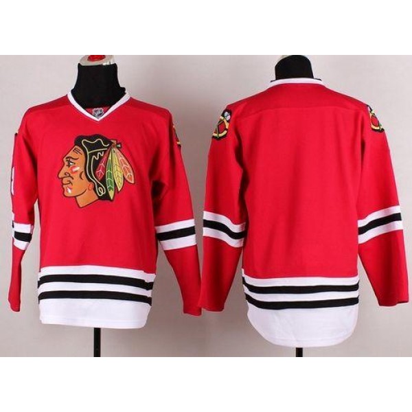 Blackhawks Stitched Blank Red Jersey
