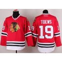 Blackhawks #19 Jonathan Toews Stitched Red Jersey