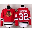 Blackhawks #32 Michal Rozsival Red Stitched Jersey