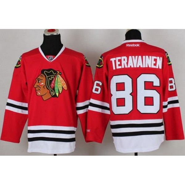 Blackhawks #86 Teuvo Teravainen Red Stitched Jersey