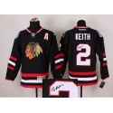 Blackhawks #2 Duncan Keith Black Autographed Stitched Jersey
