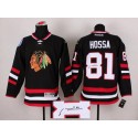 Blackhawks #81 Marian Hossa Black Autographed Stitched Jersey