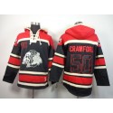 Blackhawks #50 Corey Crawford Black Sawyer Hooded Sweatshirt Stitched Jersey