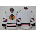Blackhawks Blank Stitched White Jersey