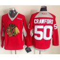 Blackhawks #50 Corey Crawford Red Practice Stitched Jersey