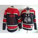 Blackhawks #2 Duncan Keith Black Sawyer Hooded Sweatshirt Stitched Jersey