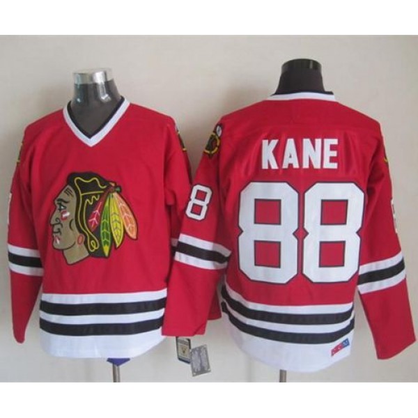 Blackhawks #88 Patrick Kane Red CCM Throwback Stitched Jersey