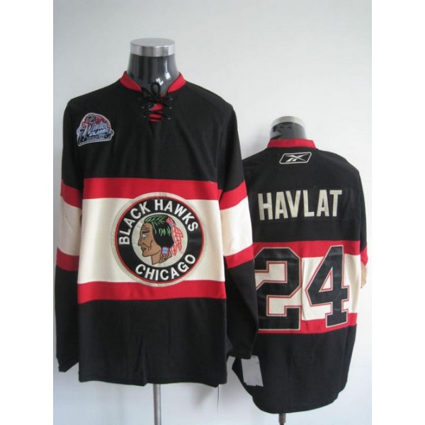 Blackhawks #24 Martin Havlat Winter Classic Stitched Black Jersey