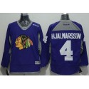 Blackhawks #4 Niklas Hjalmarsson Purple Practice Stitched Jersey