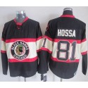 Blackhawks #81 Marian Hossa Black Third CCM Stitched Jersey