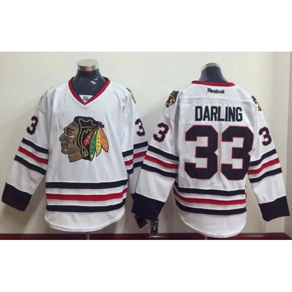 Blackhawks #33 Scott Darling White Stitched Jersey