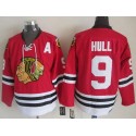 Blackhawks #9 Bobby Hull Red CCM Throwback Stitched Jersey