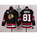 Blackhawks #81 Marian Hossa Black 2014 Stadium Series 2015 Stanley Cup Stitched Jersey