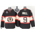 Blackhawks #9 Bobby Hull Black New Third 2015 Stanley Cup Stitched Jersey
