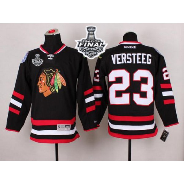 Blackhawks #23 Kris Versteeg Black 2014 Stadium Series 2015 Stanley Cup Stitched Jersey