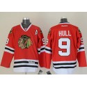 Blackhawks #9 Bobby Hull Red Stitched Jersey