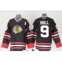 Blackhawks #9 Bobby Hull Black Stitched Jersey