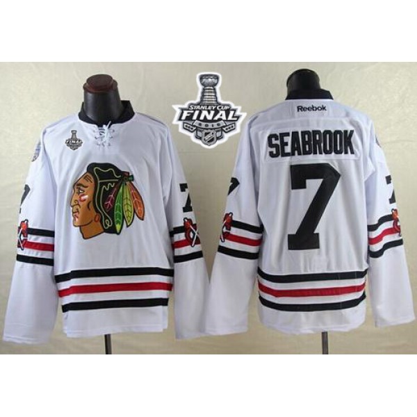 Blackhawks #7 Brent Seabrook White 2015 Winter Classic 2015 Stanley Cup Stitched Jersey