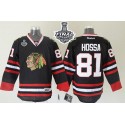 Blackhawks #81 Marian Hossa Black 2015 Stanley Cup Stitched Jersey
